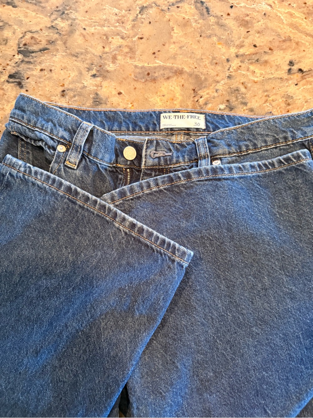 Free People We The Free tinsley baggy straight jeans, size 30 - Picture 6 of 9